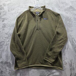 Patagonia Sweater Mens Extra Large Green Quarter Zip Polartec Fleece Outdoors XL
